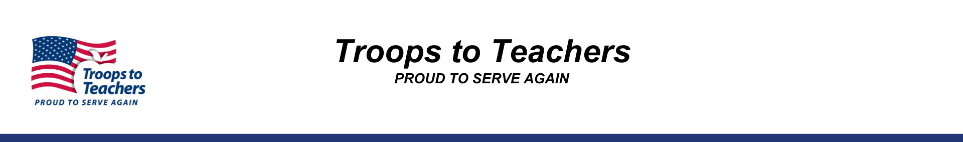 Logo of Troops to Teachers